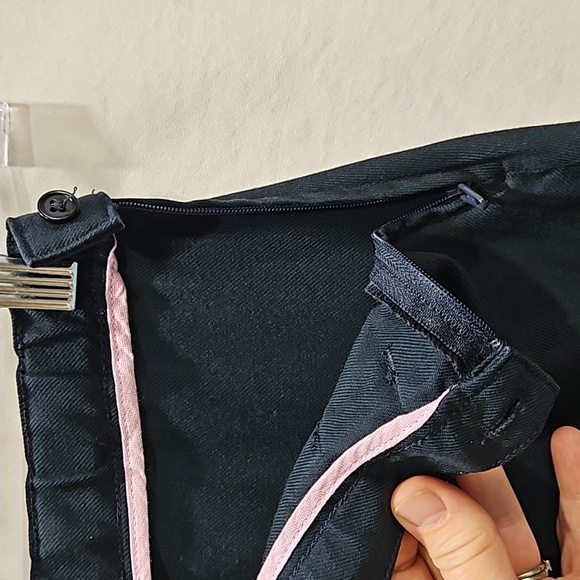 Lands End Kids Navy Aline skirt, 11/12 Adjustable Elastic waist, Pleated, Pocket - Picture 5 of 13